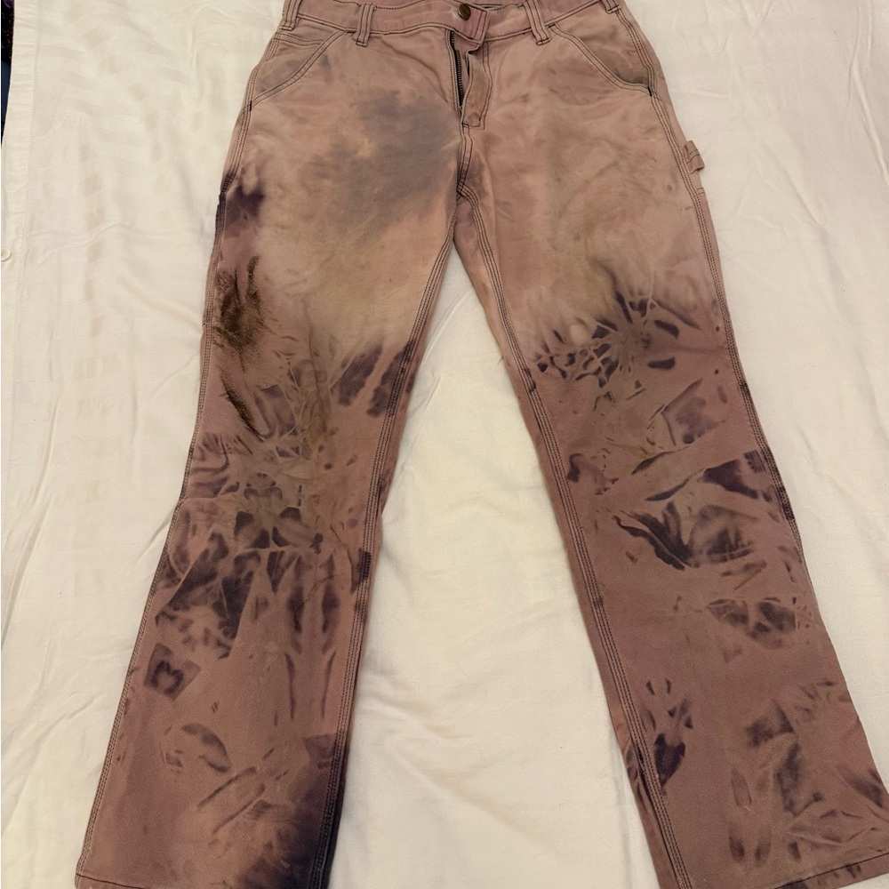 Carhartt Brown Tie-Dye Work Pants